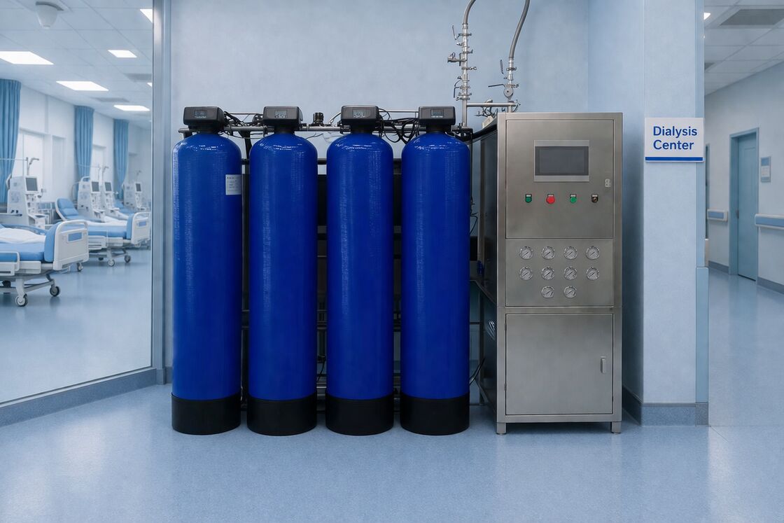 سیستم های تصفیه آب پزشکی RO EDI فناوری تصفیه آب برای پزشکی 100LPH